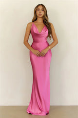 First Class Reverie Satin Maxi Dress Orchid