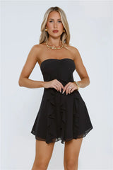 Imagine It Strapless Mini Dress Black