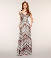 Chantelle Chevron A-Line Formal Dress