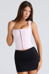 Pink Fitted Corset Top