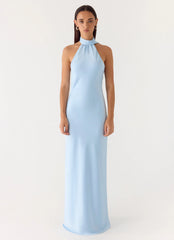 Keena Scarf Maxi Dress - Blue
