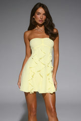 Imagine It Strapless Mini Dress Yellow