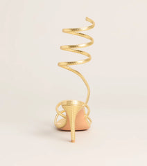 Golden Hour Spiral Stiletto Heels