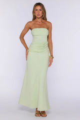 Better Energy Strapless Maxi Dress Light Green