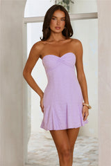 Daydream Diaries Strapless Mini Dress Lilac