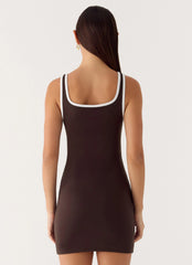 Kayla Mini Dress - Chocolate