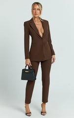 Hermie Blazer - Single Breasted Blazer in Chocolate