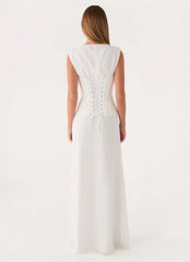 Winello Corset Maxi Dress - Off White