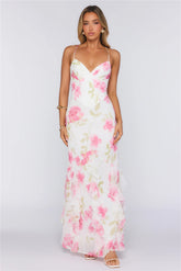 Rose Air Maxi Dress White