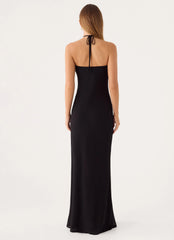 Anouk Halter Maxi Dress - Black