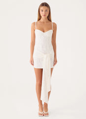 Xylo Lace Mini Dress - White