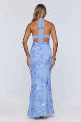 Love Muse Halter Maxi Dress Blue