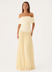 Harvest Sky Maxi Dress - Baby Yellow