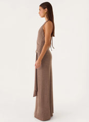 Talk To You Maxi Dress - Taupe