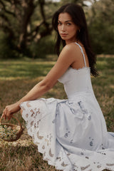 Bluebell Lace + Cotton Broderie Anglais Midi Sundress