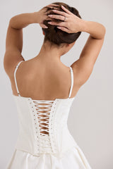 White Cotton Corset Top