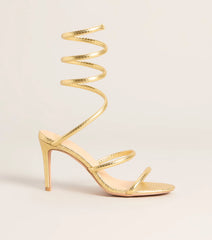 Golden Hour Spiral Stiletto Heels