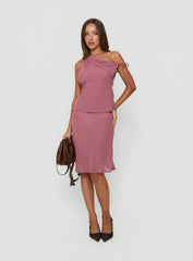 Vianna Sheer Midi Skirt Pink