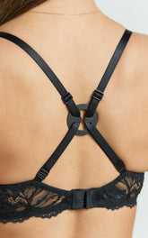 Secret Weapons - Bra Clips-Round x 3 - In Clear Nude Black