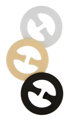 Secret Weapons - Bra Clips-Round x 3 - In Clear Nude Black