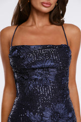 Glow Stars Sequin Mini Dress Navy
