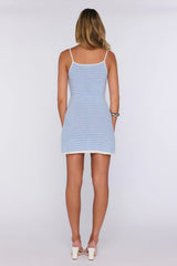 Dreamy One Knit Mini Dress Blue