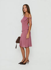 Vianna Sheer Midi Skirt Pink
