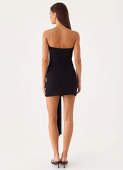 Jiliana Strapless Mini Dress - Black