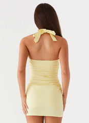 Annalissa Linen Mini Dress - Yellow