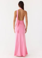 On My Way Bodysuit Maxi Dress - Pink