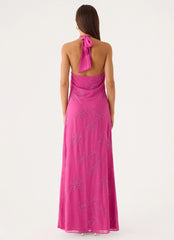 Cliffs Edge Maxi Dress - Berry Kiss