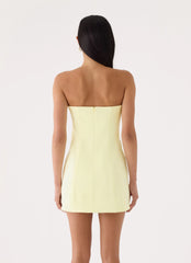 Marta Strapless Mini Dress - Yellow