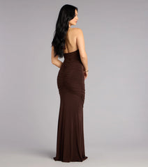 Allyssa Halter Sash Mermaid Formal Dress