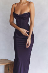 Night Shade Corset Maxi Dress