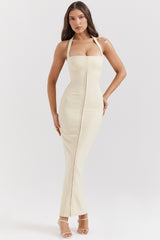 Ecru Halter Maxi Dress