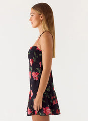 Nikyta Micro Mini Dress - Midnight Bloom