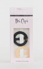 Secret Weapons - Bra Clips-Round x 3 - In Clear Nude Black