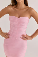 Lychee Strapless V Waist Bandage Mini Dress