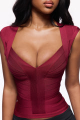 Wine Bandage Top