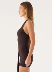 Myrhee Mini Dress - Chocolate