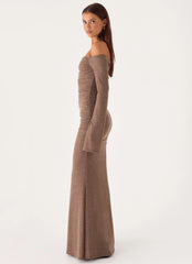 Hollywood Action Maxi Dress - Taupe