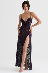 Night Shade Lace Maxi Dress