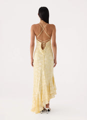 Take A Photo Midi Dress - Yellow