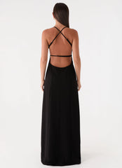 Russian Roulette Maxi Dress - Black