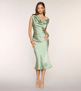 Candlelit Plans Satin Midi Dress