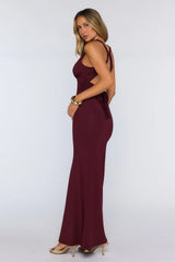 Beauty Of Night Maxi Dress Burgundy