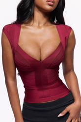 Wine Bandage Top