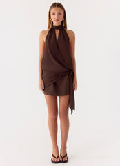 Power Up Mini Dress - Rose Taupe