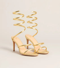 Golden Hour Spiral Stiletto Heels