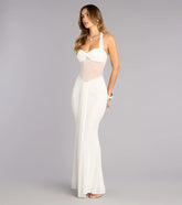 Tori Mesh Mermaid Formal Dress